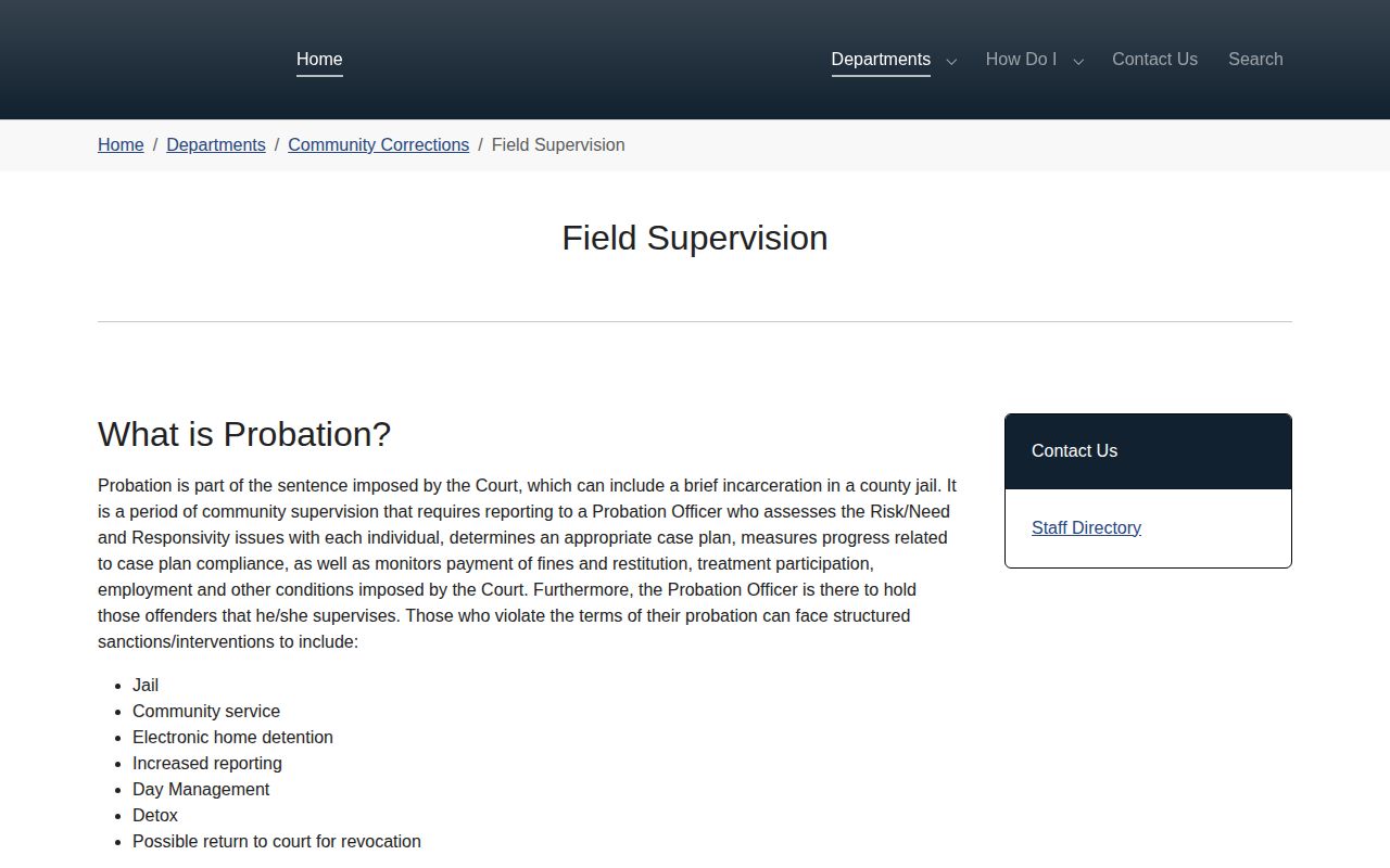 Umatilla County probation reporting after release instructions